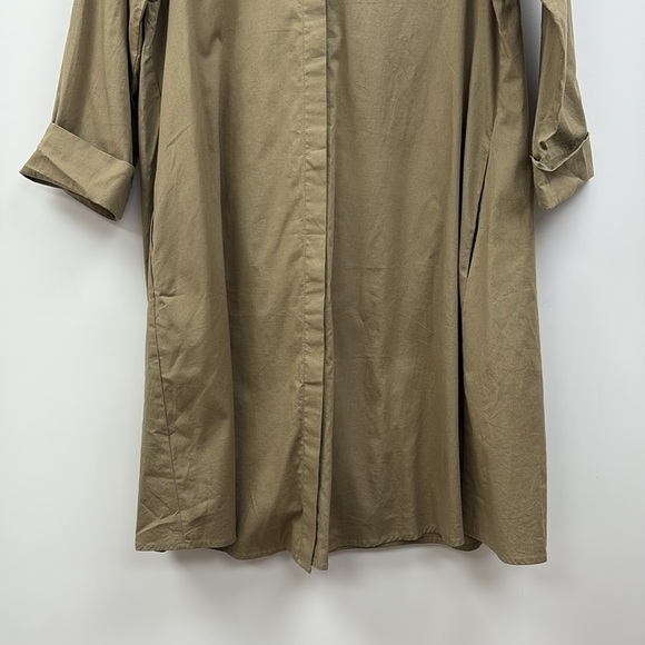 Tuckernuck Charlie Stand Collar Relaxed Button Down Relaxed Dress Sage XS - Picture 6 of 11